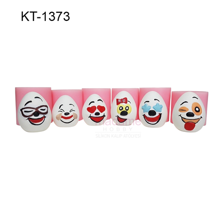 Emoji Yumurtalar Silikon Kalıbı KT-1373