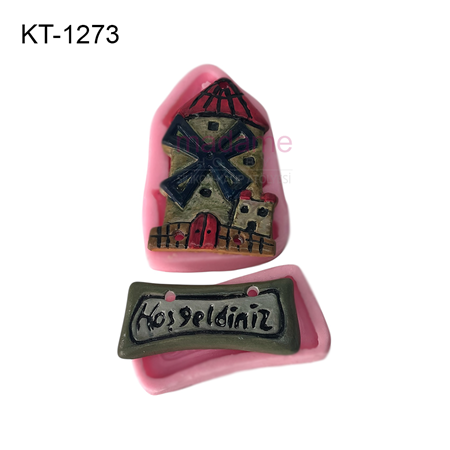 Değirmen Duvar Kapı Süsü Silikon Kalıbı KT-1273