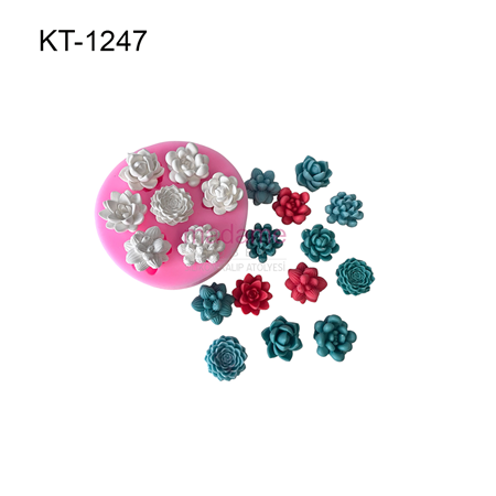 Mini Sukulentler Silikon Kalıbı KT-1247
