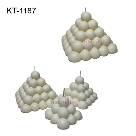 Piramit Bubble Mum Silikon Kalıbı KT-1183