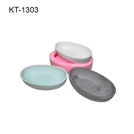 Küçük Kayık Kase Mumluk & Saksı Silikon Kalıbı KT-1303