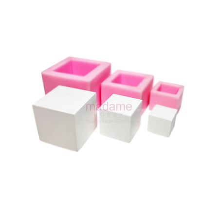 Küçük Boy Küp Silikon Kalıbı KT-1307