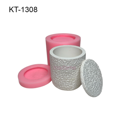 Kapaklı Mumluk & Saksı Silikon Kalıbı KT-1308
