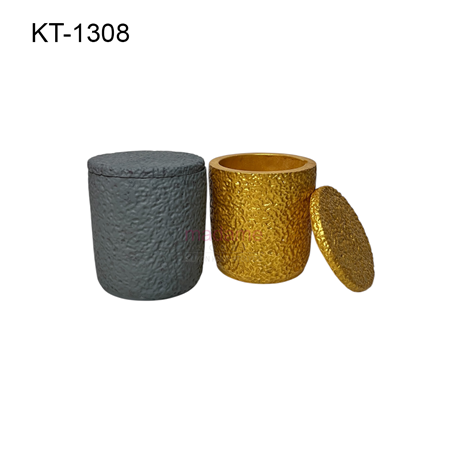 Kapaklı Mumluk & Saksı Silikon Kalıbı KT-1308